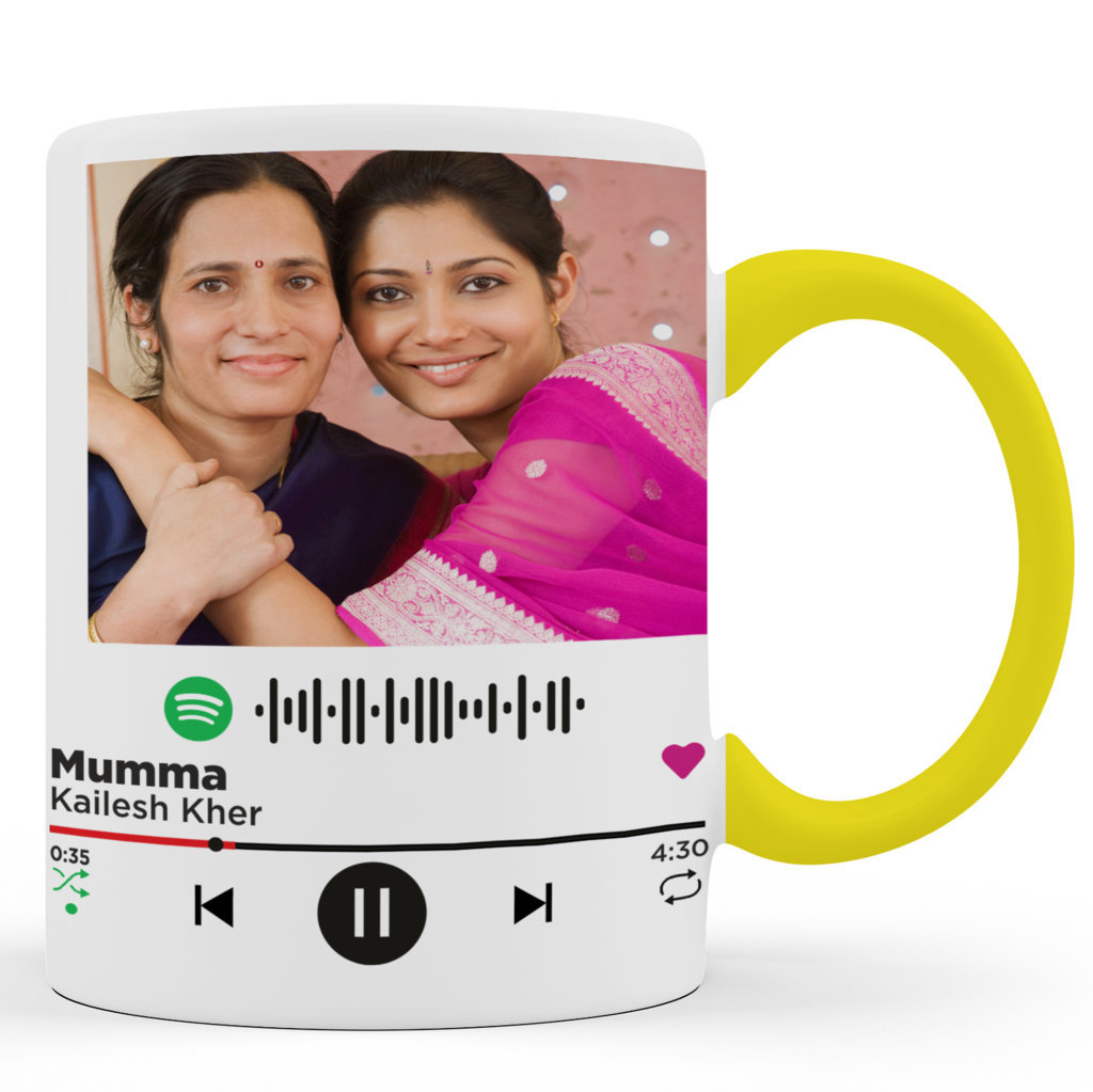 | Personalised Mugs | Spotify | Mothers Day or for Maa Customised Gift Mugs | Mumma | 325 Ml.